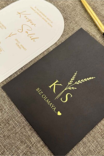 Luna Davetiye Oval Kesim Düğün Davetiyesi 4-(50 ADET)