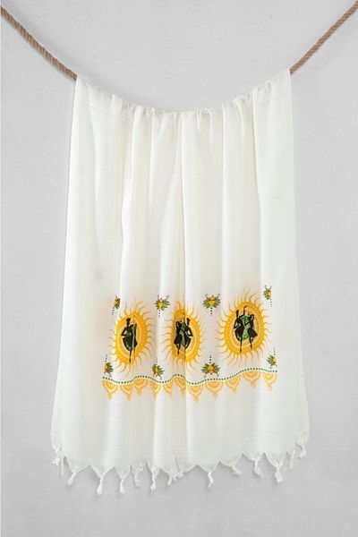 Mulberry Bamboo Printed Peshtemal Bath Towel