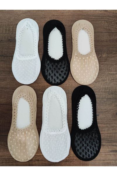 Leement socks 6 чифта дантелени дамски балерини