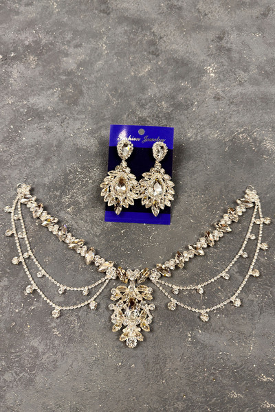 Limelia Set de păr pentru mireasă și nuntă cu ciucuri, model Ahu, culoare arg...