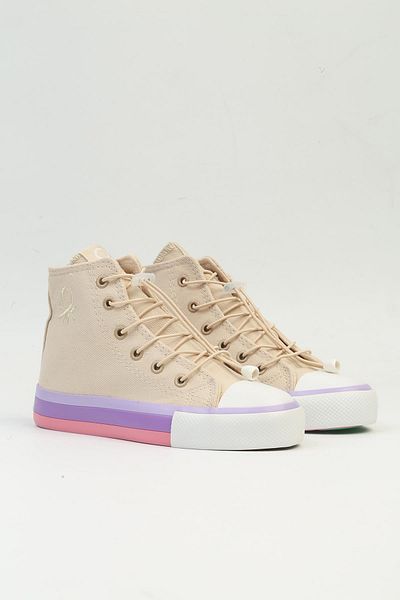 Benetton ® |   BN-30193 - 3394 Μπεζ-Παιδικά Αθλητικά Παπούτσια