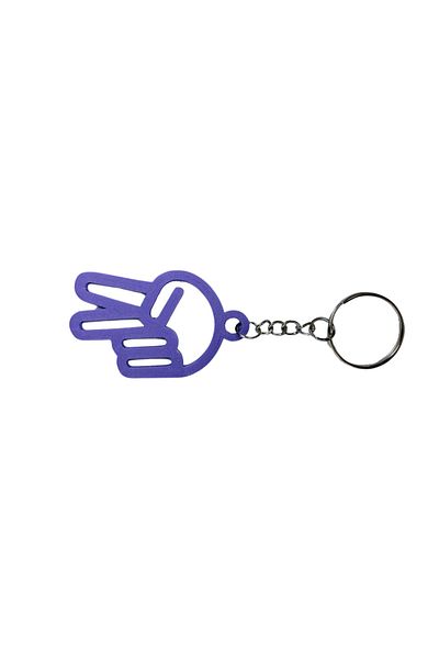 Tesseract Purple Sign of Liberty - Keychain