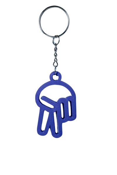 Tesseract Purple Sign of Liberty - Keychain