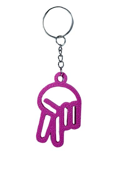 Tesseract Original Pink Keychain - Freedom Sign