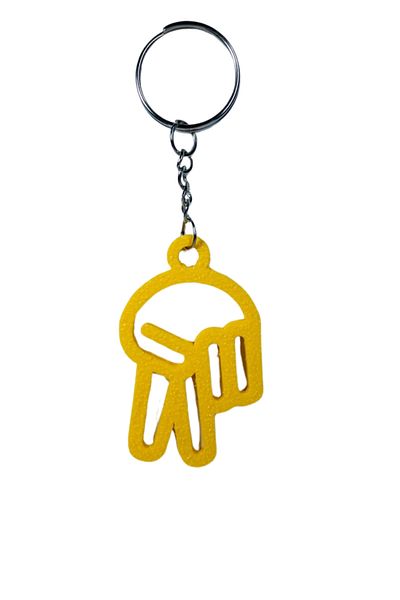 Tesseract Freedom Sign Yellow - Keychain