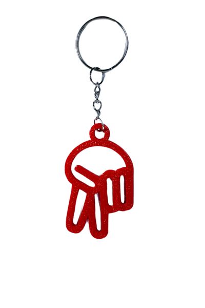 Tesseract Red Sign of Liberty - Keychain
