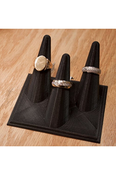 BYD3DTEKNO حامل حلقي بثلاثة رؤوس، حامل حلقي، حامل مجوهرات، مجوهرات