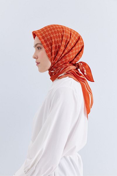 Cardion Cotton Silk Scarf - Monogram Pattern