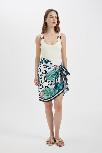 DeFacto Zebra Patterned Women's Long Pareo - C6559AX24SM