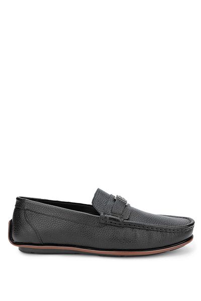 Tamer Tanca Genuine Leather Black Men's Loafer Shoes
