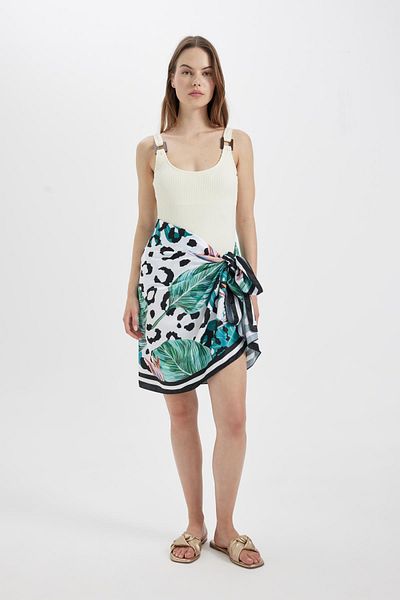 DeFacto Zebra Patterned Women's Long Pareo - C6559AX24SM
