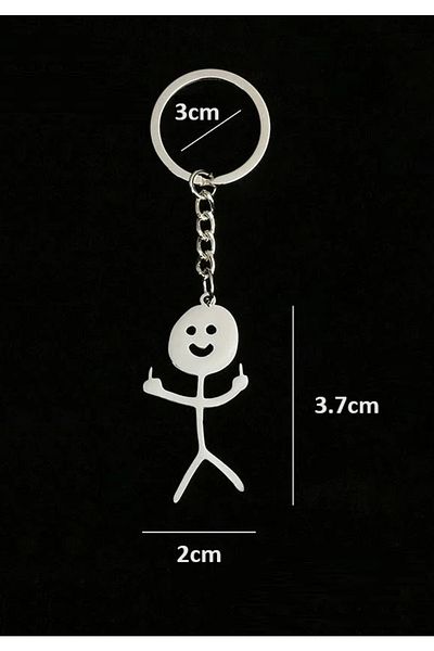 SPELT Stickman Metal Keychain