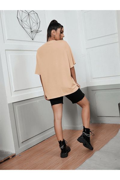 Teenage Millionaire Γυναικείο μπλουζάκι Natural Camel Oversize Salas Boyfriend