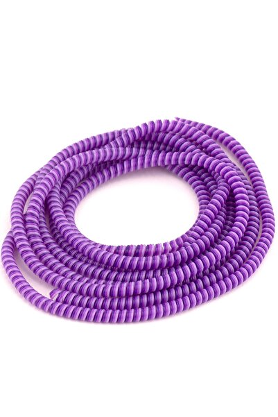 SPELT Şarj Aleti Kablosu Kablo Kordon Koruyucu Spiral Sarma Kılıf Koruma Mor