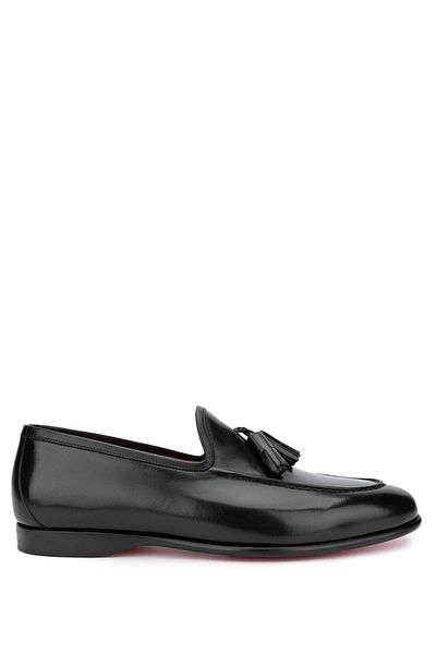 Tamer Tanca Genuine Leather Black Men's Loafer Shoes