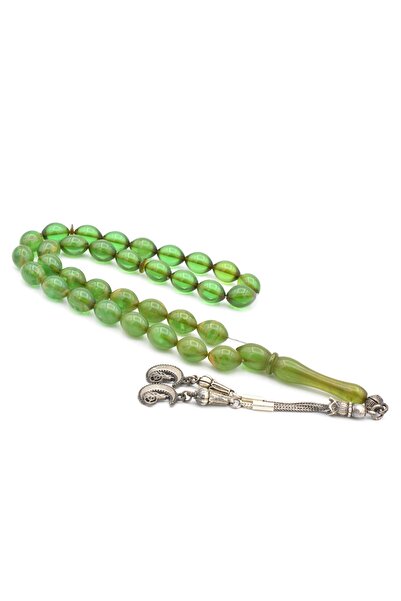 Murty99 Mărgele de rugăciune din chihlimbar verde deschis - Lucrat manual