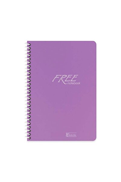 KESKİN COLOR Keskin Color Free Spiralli Lila Plastik Kapak 60 Yaprak A4 Karel...
