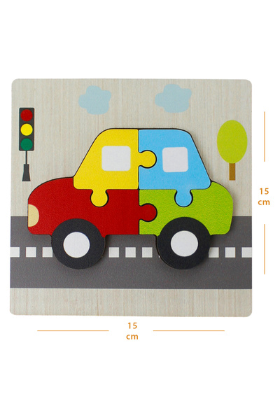 Toysilla Ahşap Puzzle Araba Temalı - T5002