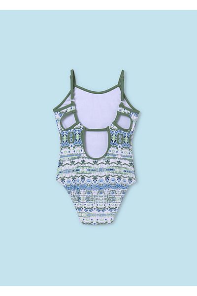 MAYORAL Green Printed Girl's Swimsuit - 6765