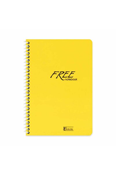 KESKİN COLOR Keskin Color Free Spiralli Sarı Plastik Kapak 60 Yaprak A4 Karel...
