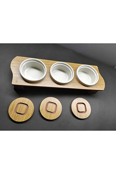 kurt41 Luxury Breakfast 3 Compartment Wooden Set