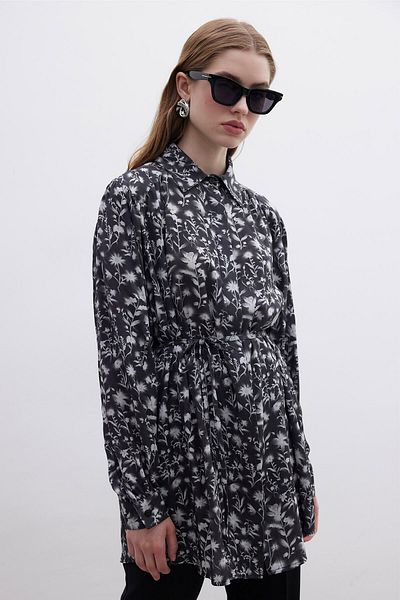 Manuka Retro viskózová košile - květinový styl