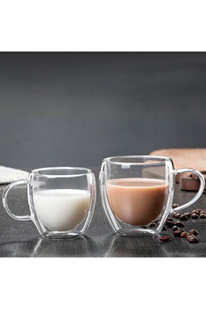 Choice Double Layer Transparent Glass Cup High Borosilicate Glass Juice Milk Heat-Resistant Coffee Cup R...