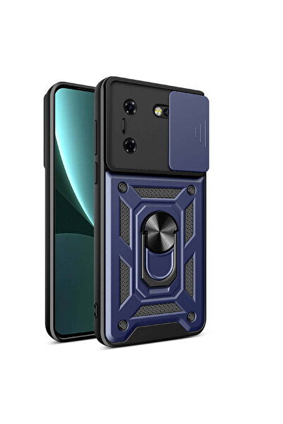 İncisoft Tecno Pova 5 Uyumlu Kamera Korumalı Sürgülü Yüzüklü Armor Military T...