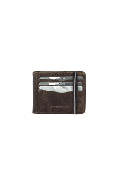 louisiana polo Genuine Leather Men's Card Holder Crazy Brown 755