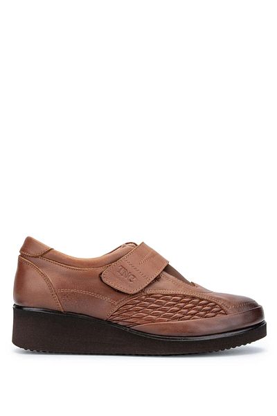 Tamer Tanca Genuine Leather Women's Casual Shoes - Tan