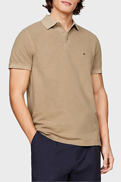 Tommy Hilfiger Men's Polo Neck Cotton T-Shirt - Regular Fit MW0MW34757 AEG