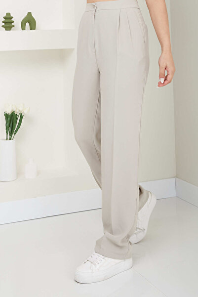 Heggo Kadın Yüksek Bel Palazzo Pantolon