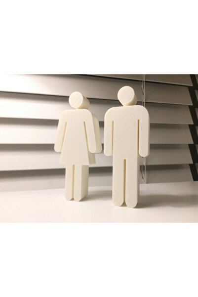Genel Markalar Yapışkanlı Kadın/Erkek Kapı Figürü, Banyo Kapı Süsü, WC Kapı Figürü, Tuvalet Kapısı Figürü