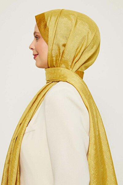 Levidor Oil Green Ring Pattern Monogram Shawl