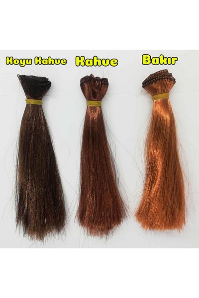 orhanucuzluk 15 cm Amigurumi Copper Synthetic Hair - 1 Piece