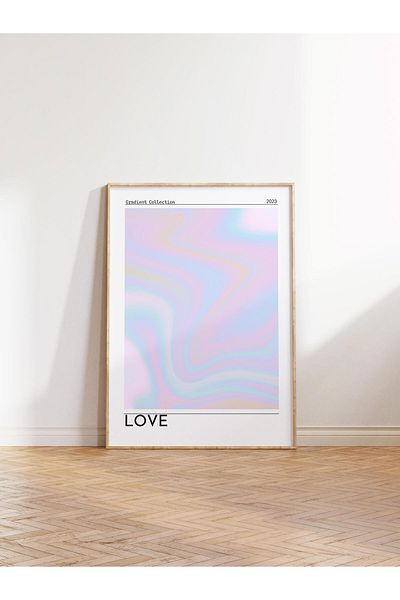 Postifull Aura Series NO:62 - Έγχρωμη αφίσα χωρίς πλαίσιο με νούμερο Love and Angel