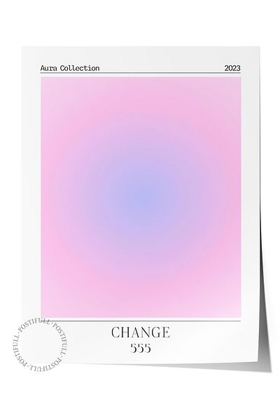 Postifull Σειρά Aura NO:10 - 555 Change Angel Number Έγχρωμη αφίσα