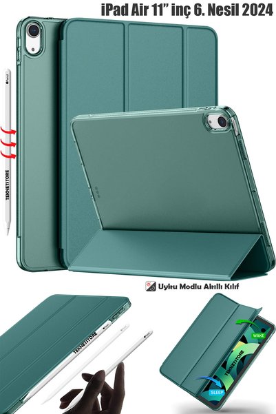 TEKNETSTORE Ipad Air 6 11 Inç M2 Çip 2024 Uyumlu Tablet Kılıfı İnce Tasarım S...
