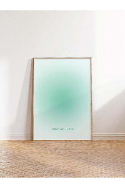Postifull Aura Series NO:55 Green Aura - Αγγελικός αριθμός έγχρωμη αφίσα χωρίς πλαίσιο