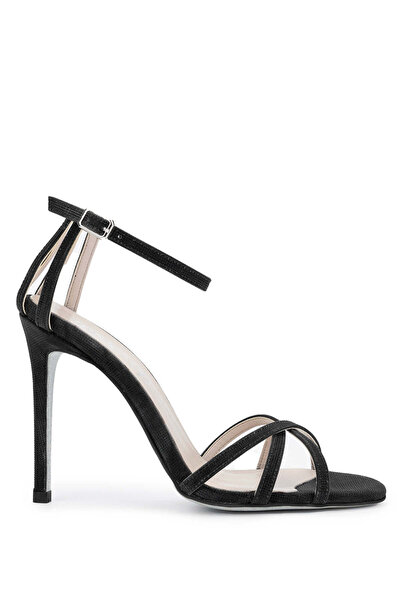 Tamer Tanca Women's Vegan Black Heeled Sandals