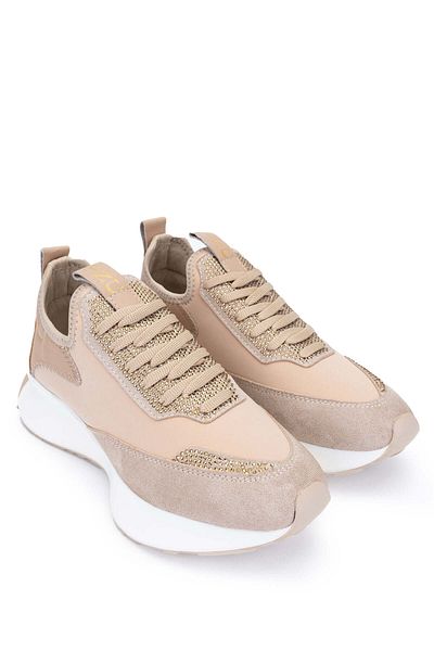 Tamer Tanca Beige Vegan Women's Sneakers - Sports Shoes