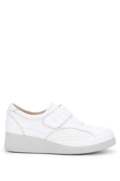 Tamer Tanca White Genuine Leather Women's Casual Shoes
