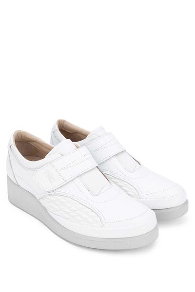 Tamer Tanca White Genuine Leather Women's Casual Shoes