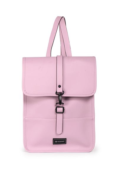 ICONE BAG Ματ σακίδιο πλάτης Icone με κλείσιμο με γάντζο από συνθετικό δέρμα λιλά