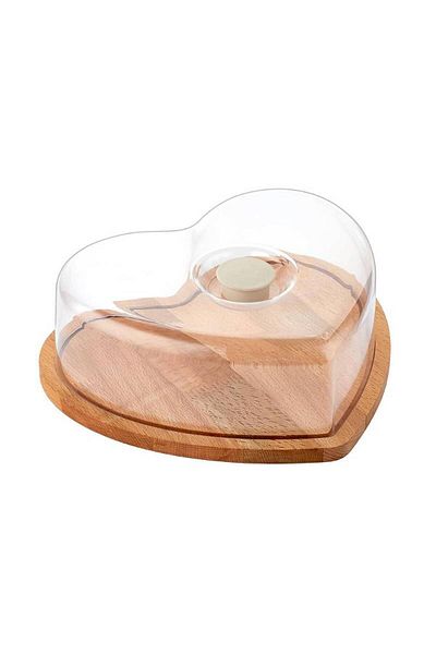 ASPARTAM Wooden Base - Heart Jar