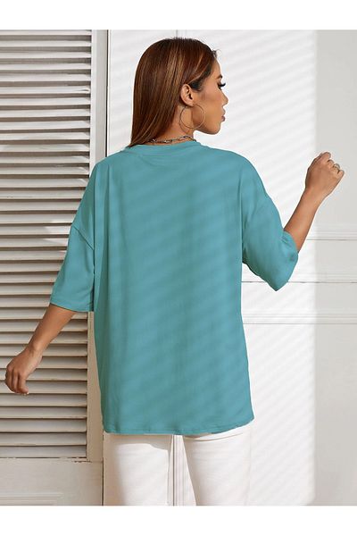 LAND MODA Μπλουζάκι 9 Cat Printed Oversize