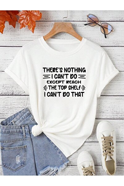 LAND MODA Υπερμεγέθη μπλουζάκι με στάμπα "There's Nothing I Can't"