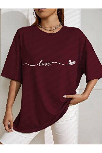 LAND MODA My Lover Printed Oversize μπλουζάκι
