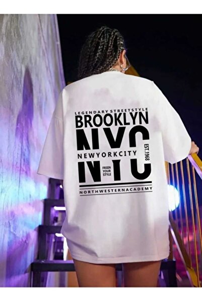 PERISENSE تي شيرت بروكلين مدينة نيويورك 1 مطبوع للجنسين