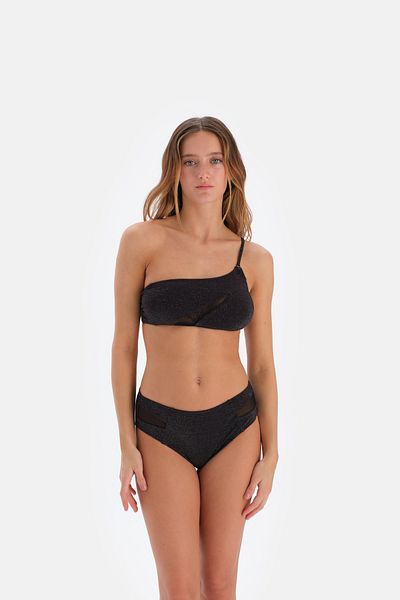 Eros Einschultriger schwarzer Bikini Modell 3022Bk